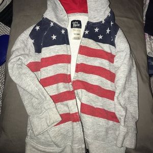 Toddler American flag hoodie